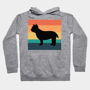 Yorkshire Terrier Dog Silhouette Vintage Sunset Hoodie